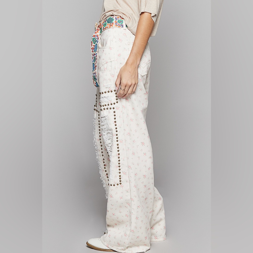 💥 POL “Wild Rose Pants” | Pink/White - Picture 7 of 9